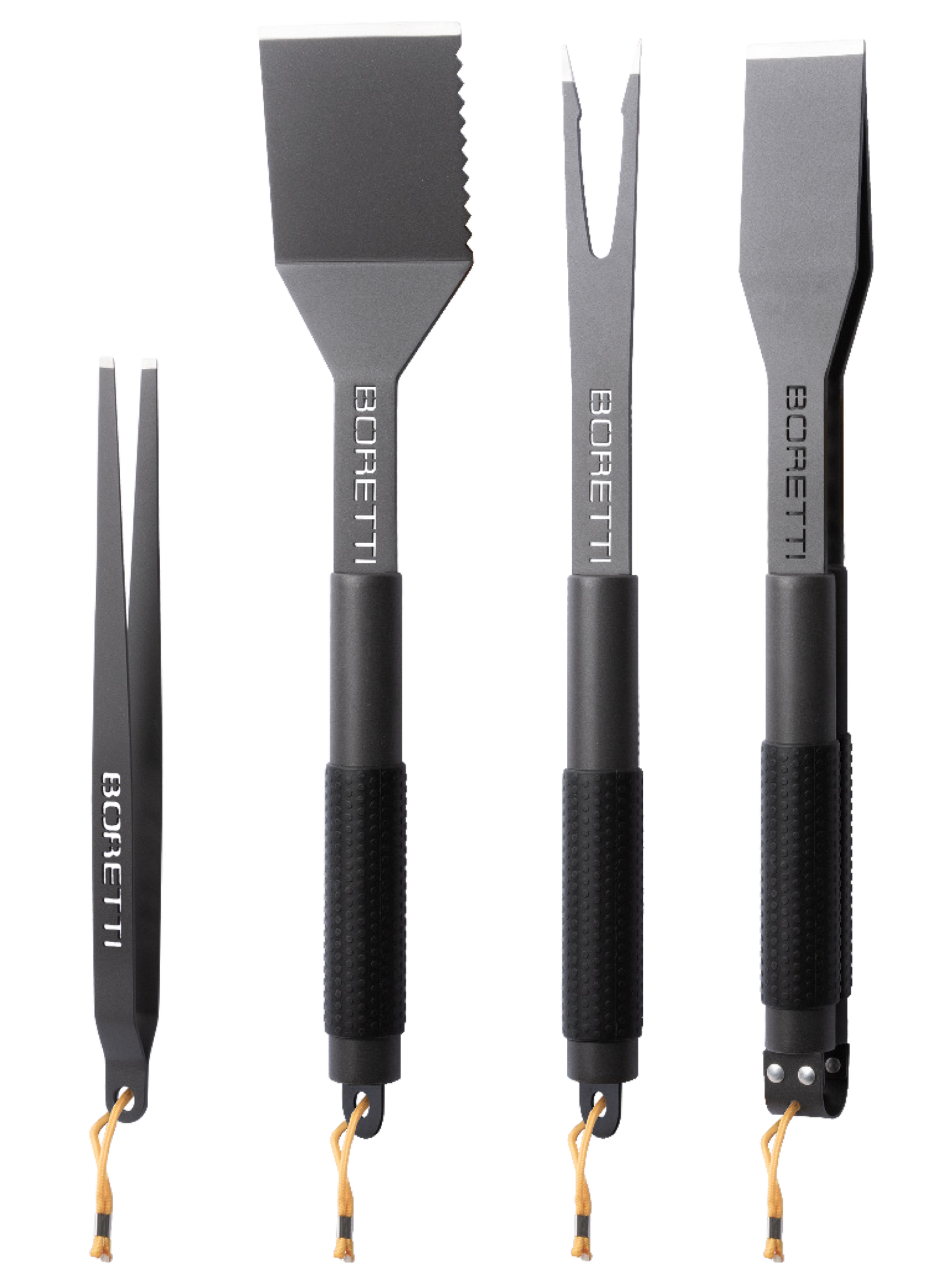 Boretti 4-delige grillset (tang, spatel, vork, pincet)