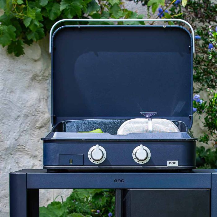 Plancha Enosign 65 inox & marineblauw gas