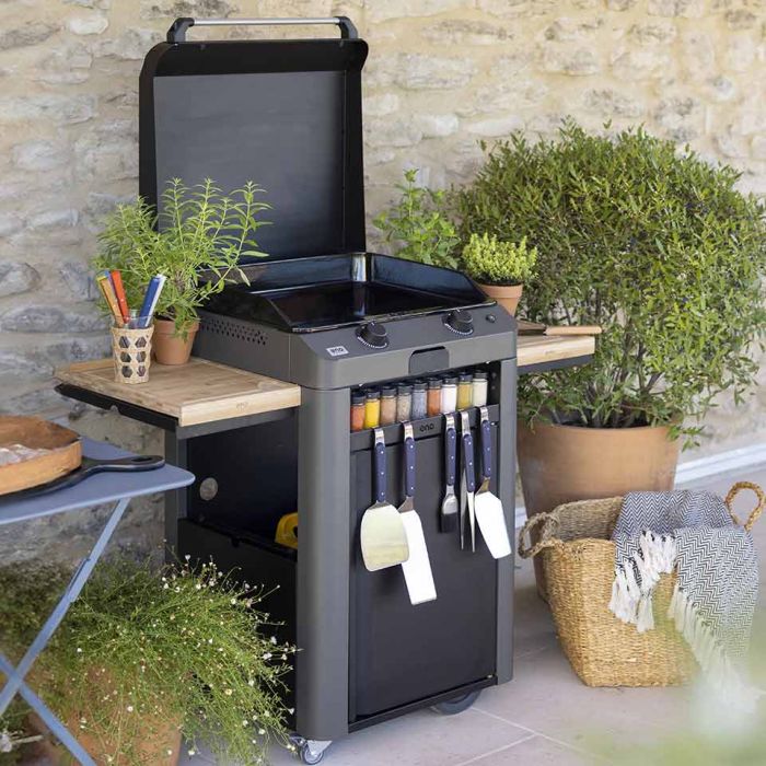 Eno Combo fusion 60 plancha op trolley cargo grijs gas