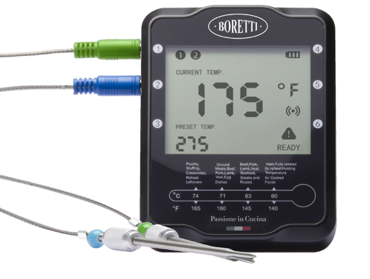 Boretti Thermometer met 2 thermometer probes
