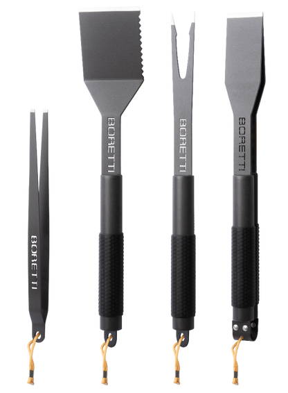 Boretti 4-delige grillset (tang, spatel, vork, pincet)