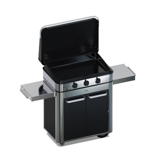 Combo Enosign 80 inox & zwart plancha op trolley gas
